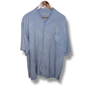 Ben Hogan 100% Silk Hawaiian Button Up Bowling Shirt Size L